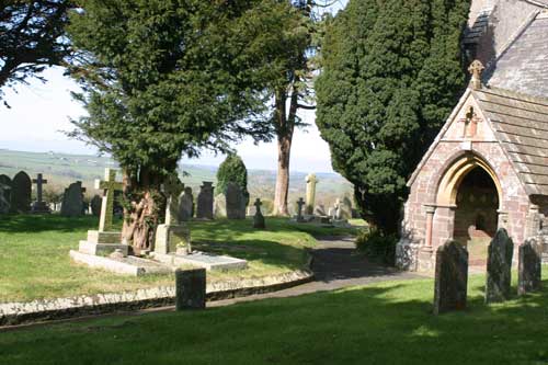 view from Down St. Mary churchyard