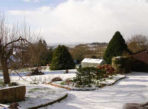 Zeal Monachorum village in snow of Spring 2006